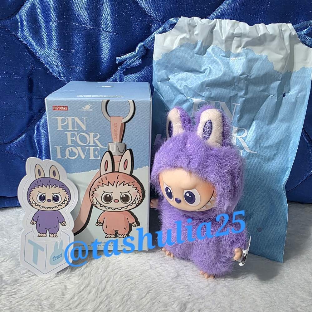 Pop Mart THE MONSTERS Pin for Love Series Vinyl Plush Pendant Blind Box T Labubu